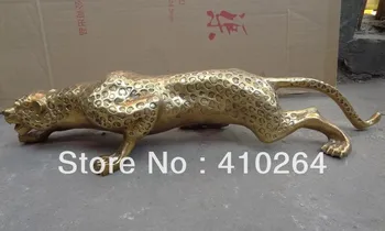 

WBY Nice Discount ] Exquisite 26" Chinese Brass Animals Sculpture Wealth Fierce Running Leopard Panther Statue