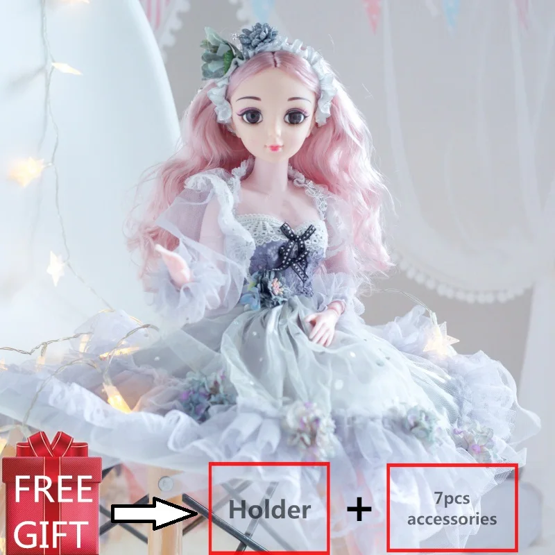 

60cm 1/3 BJD doll 16 joints doll Dress up doll and fashion dresses Wedding doll Princess baby Christmas gift birthday gift