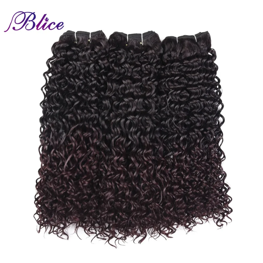 Blice Синтетические Волосы Ткачество 10-24 дюйм(ов) MIX # T1B/99j воды волна дважды длинные