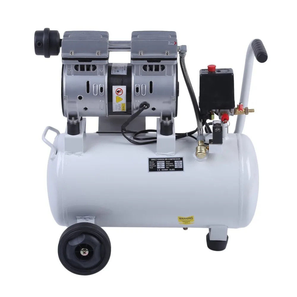 

550W Quiet Air Compressor Oil Free 24L Air Pressure Regulator Rust-Proof Compressing Machine Low Noise Air Compressor EU Plug