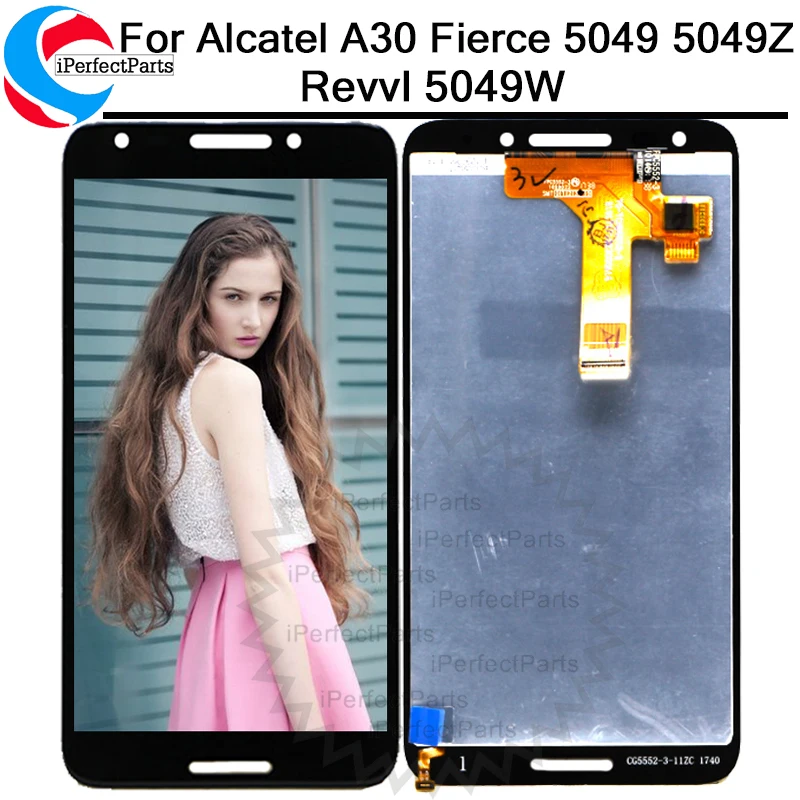 

5.5'' New 100% Tested For Alcatel A30 Fierce 5049 5049Z Revvl 5049W Full LCD DIsplay + Touch Screen Digitizer Assembly Part+tool