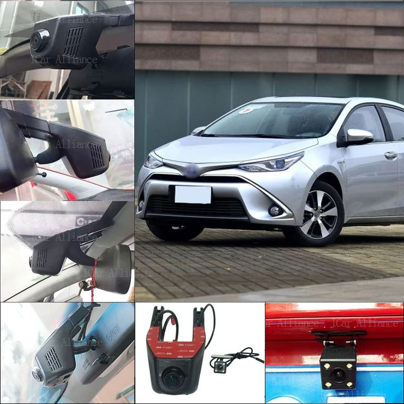 

BigBigRoad Car Dash Cam Wifi parking DVR video registrator Dual lens Car Black Box Novatek 96658 For Toyota Levin