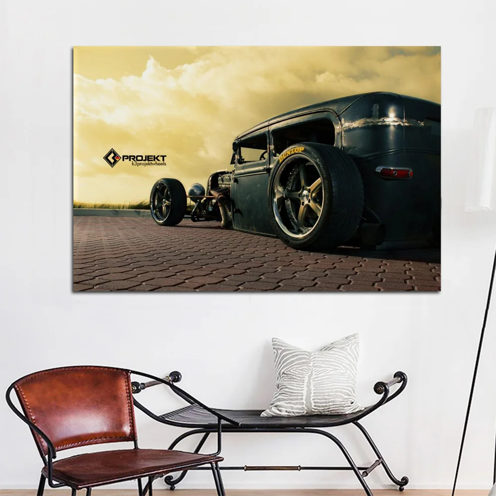 Модель 1931, крысиный стержень, горячие стержни, ретро спортивный автомобиль, KA232, для гостиной, дома, стены, Современный художественный декор, деревянная рамка, тканевый плакат