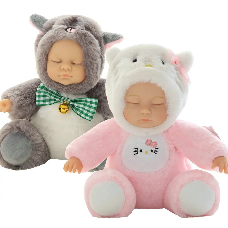 

17cm & 28cm baby toys sleeping baby girl cosplay animals suitting Elephant and bee dress up baby's hung toys for girls children