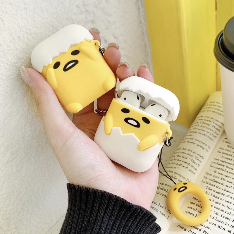 

For Airpods 2 Case Silicone Cartoon egg Cover for Apple Air pods Cute Earphone Case 3D Headphone case for Earpods Accessories
