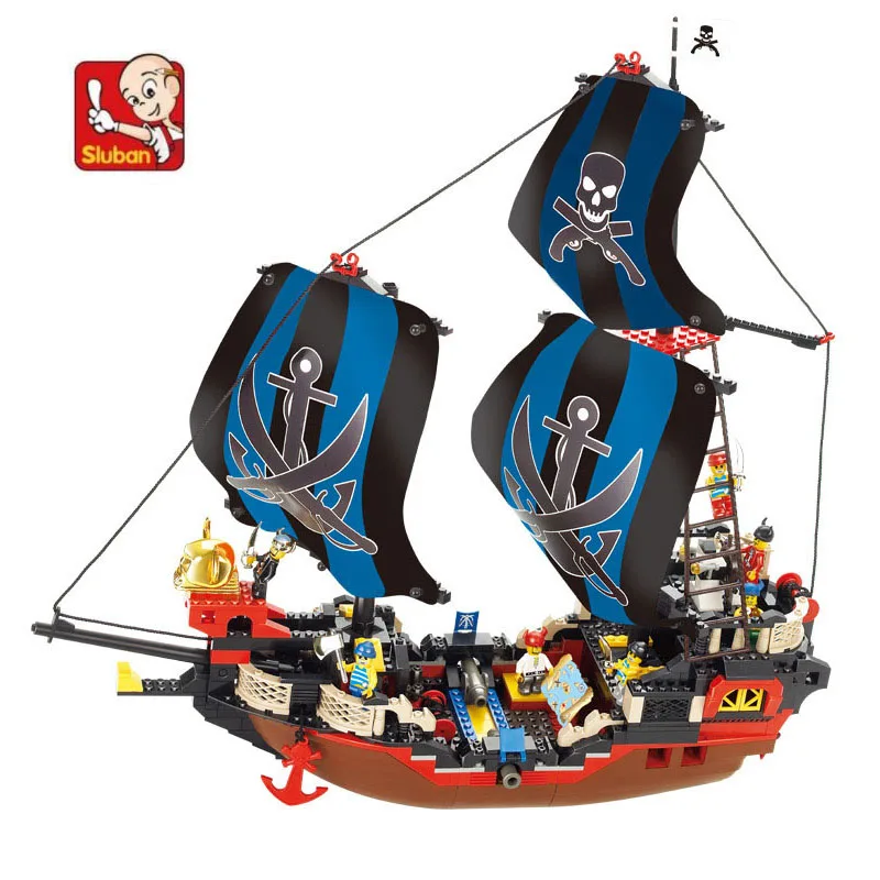 

512 pieces baby boy blocks plastic Model Building Kits pirate ship bricks toys boy style building Army toys N0128