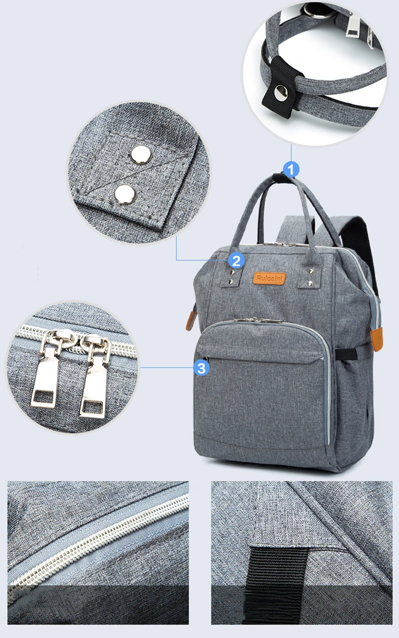 Diaper Bag and Insulation Bags Fashion Maternity Mummy Backpack Nappy Changing Organizer Waterproof Baby Care Bags (10)