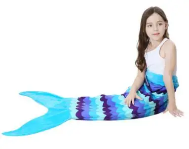 Тёмно-синий Ymermaid/одеяло для детей; очень мягкий спальный мешок; Флисовое одеяло «хвост русалки»; одеяло «Русалочка» - Цвет: Тёмно-синий