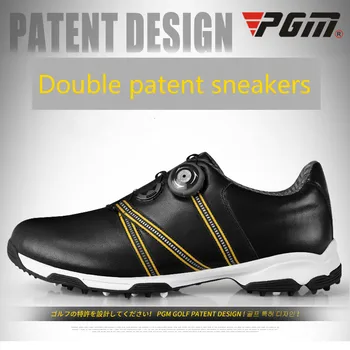 

2018 PGM Golf Shoes Breathable Waterproof Sport Shoes Summer Non-slip Sneakers For Men Knobs Buckle Shoes Plus Size