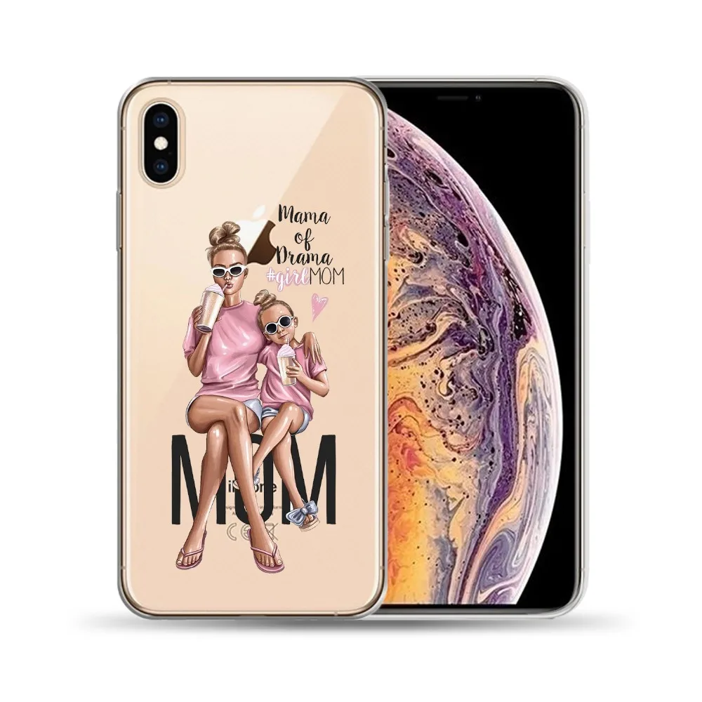 Funda de TPU suave de la Reina de la madre del pelo marrón negro para el iPhone 8 7 6 6 S Plus 5 5S SE bebé para Capa iPhone X XS X Max XR Funda de TPU suave de la Reina de la madre del pelo marrón negro para el iPhone 8 7 6 6 S Plus 5 5S SE bebé para Capa iPhone X XS X Max XR