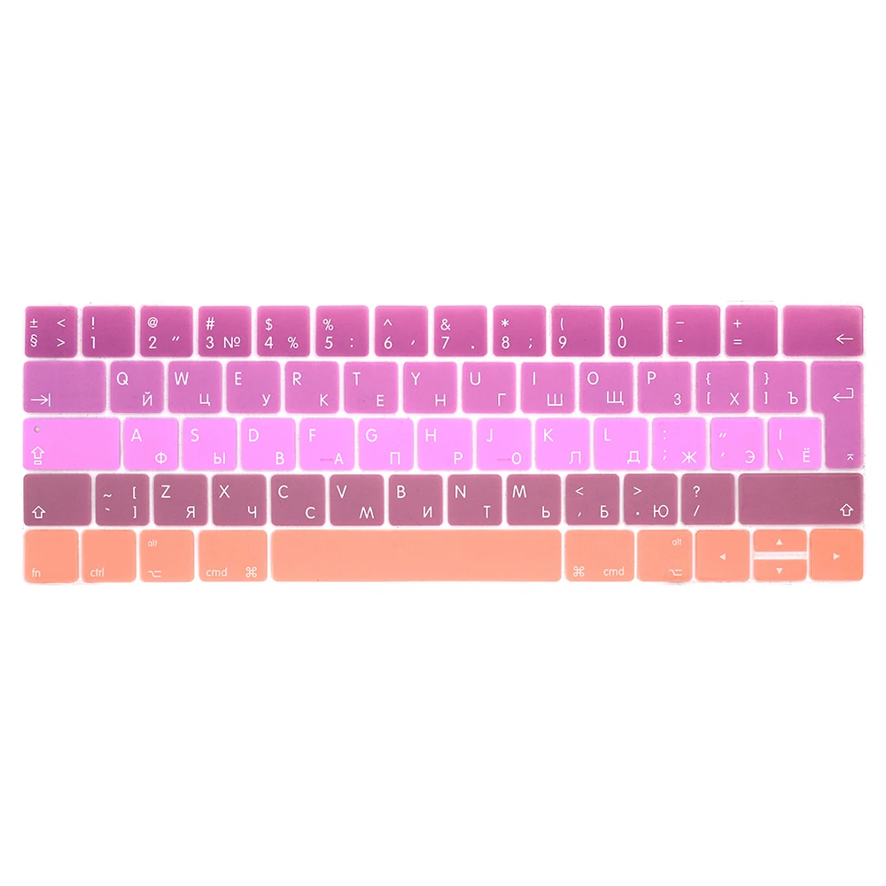 Чехол с русской клавиатурой защитная пленка для нового Macbook Pro 13 15 сенсорной