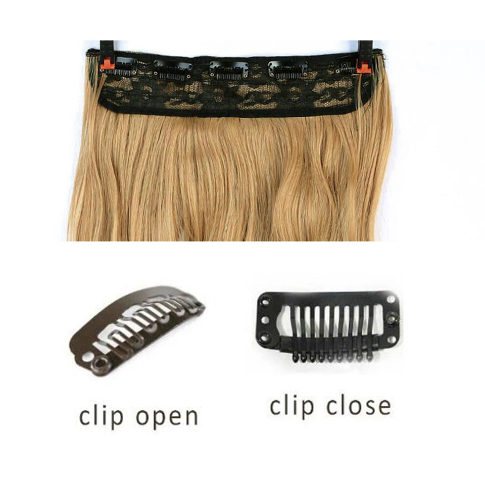 MUMUPI-Clip-Dans-extension-de-cheveux-Ombre-24-Pouces-3-4-Pleine-T-te-Synth-tique