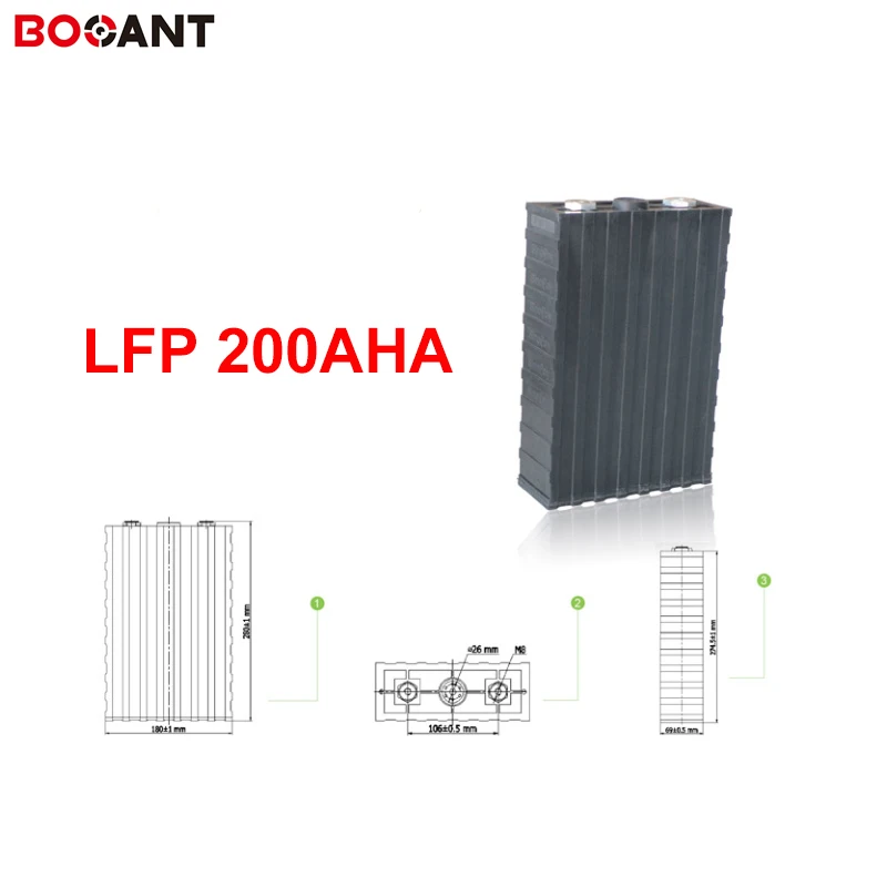 Глубокий цикл 3,2 V LiFePo4 литиевая батарея 23S 72V 200Ah батарея для электрического велосипеда 12V 24V 36V для хранения энергии/питания солнечной системы