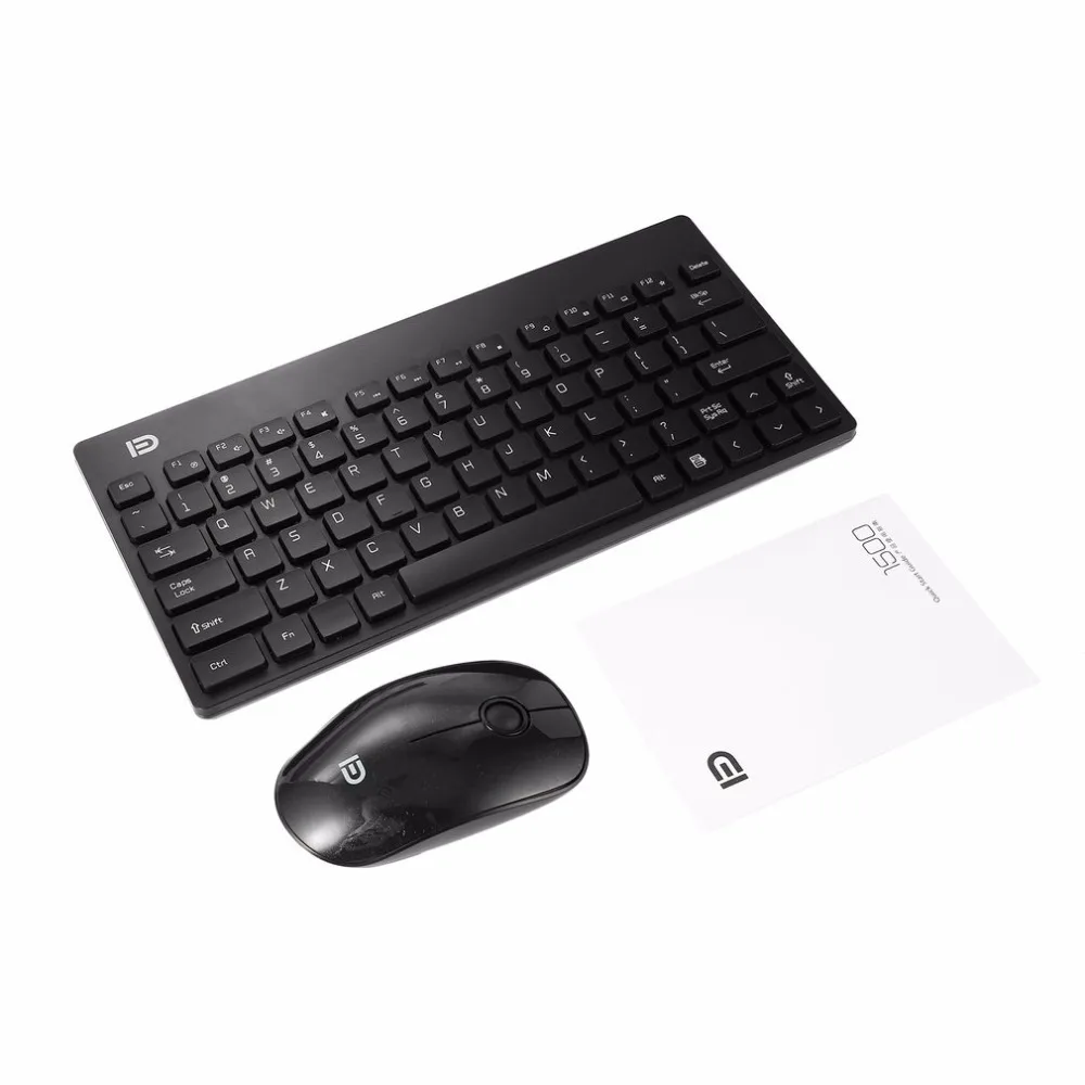 

Forter Mini Wireless Keyboard Mouse Combo Set USB 2.4Ghz 1500DPI Ultra-thin Gaming Multimedia Set for Computer PC Desktop
