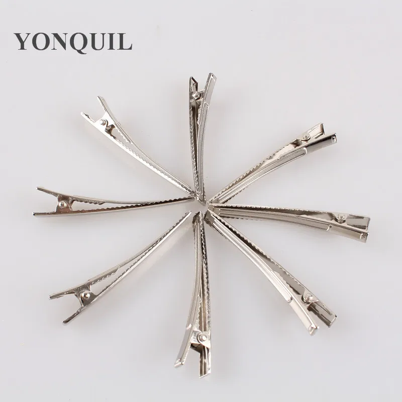 200PCS/LOT 47MM Single Prong Metal Alligator Hair Clips Hairpins Korker