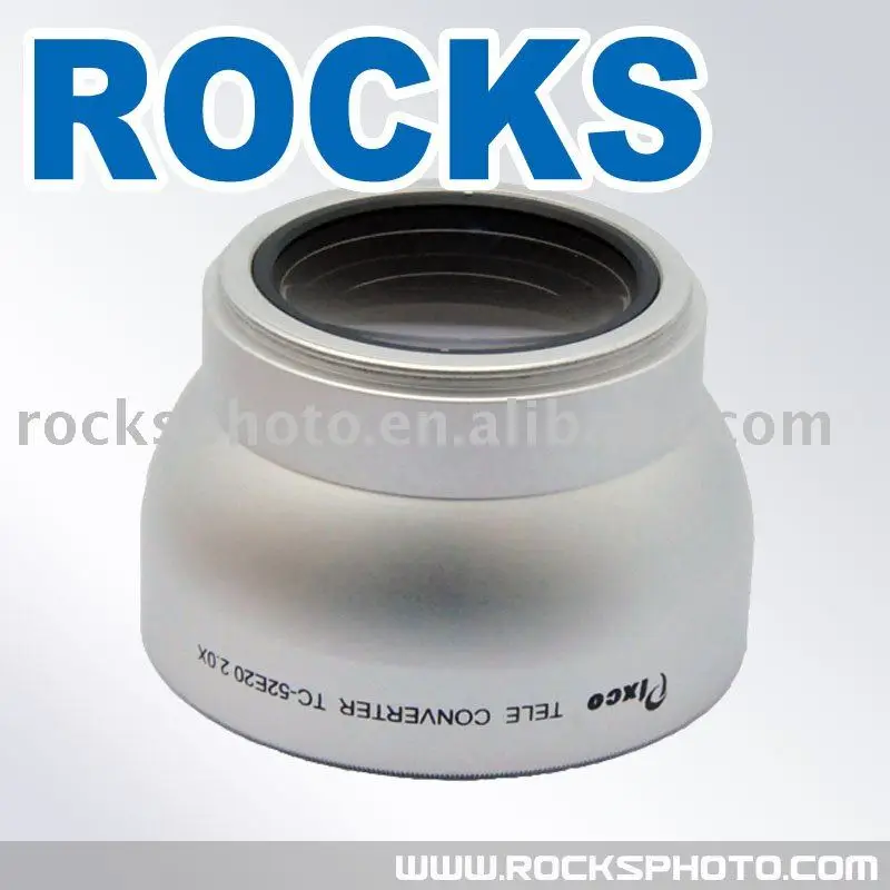 

Pixco 52mm 2.0X Magnification Telephoto Tele Converter Lens For Camera Silver