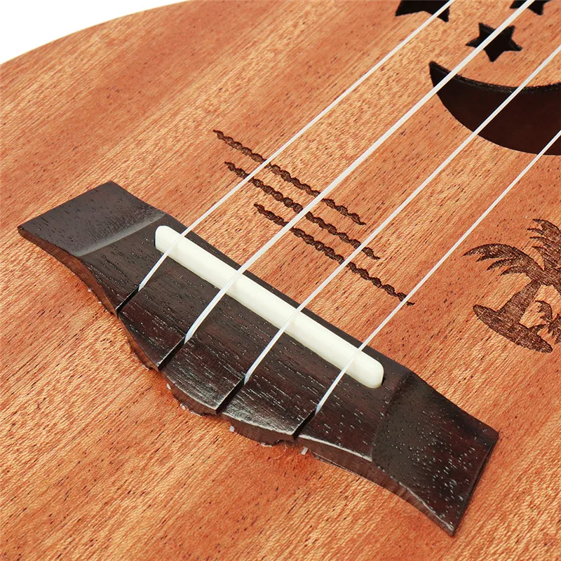 Zebra 2" Sapele звездный узор Гавайские гитары укулеле 4 нейлоновые струны Гавайские мини-гитары Уке гриф розовое дерево Ukelele Музыкальные инструменты