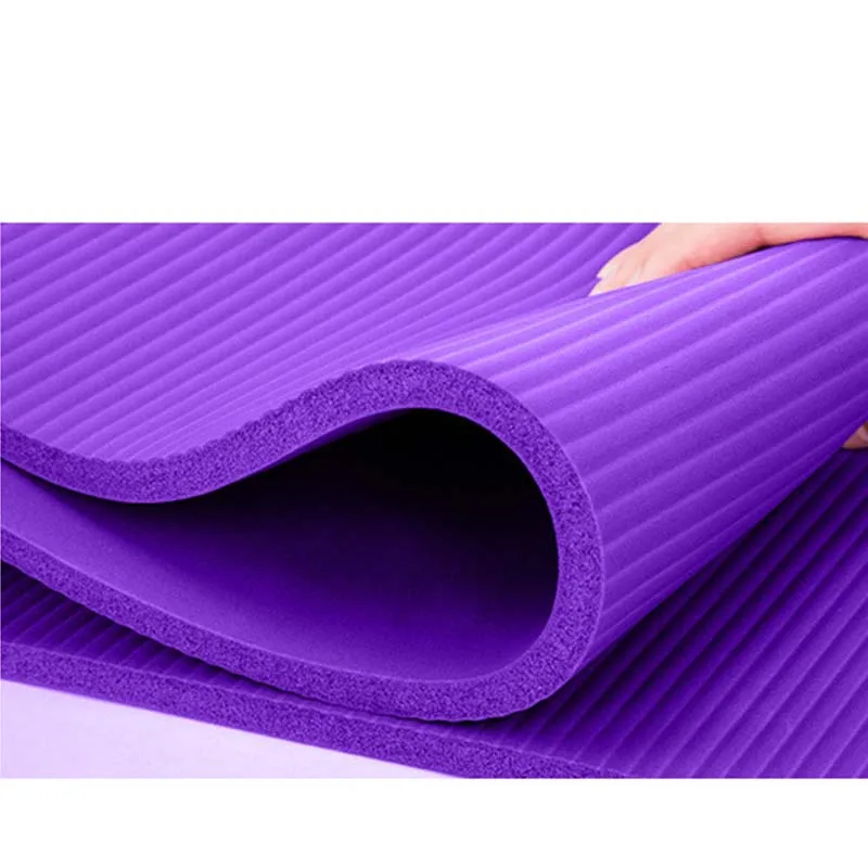 15 MM Thick NBR Yoga Mat Non-slip Massage Cushion 173* 61 cm Moisture-proof Tear-resistant Bodybuilding Beginner Pad