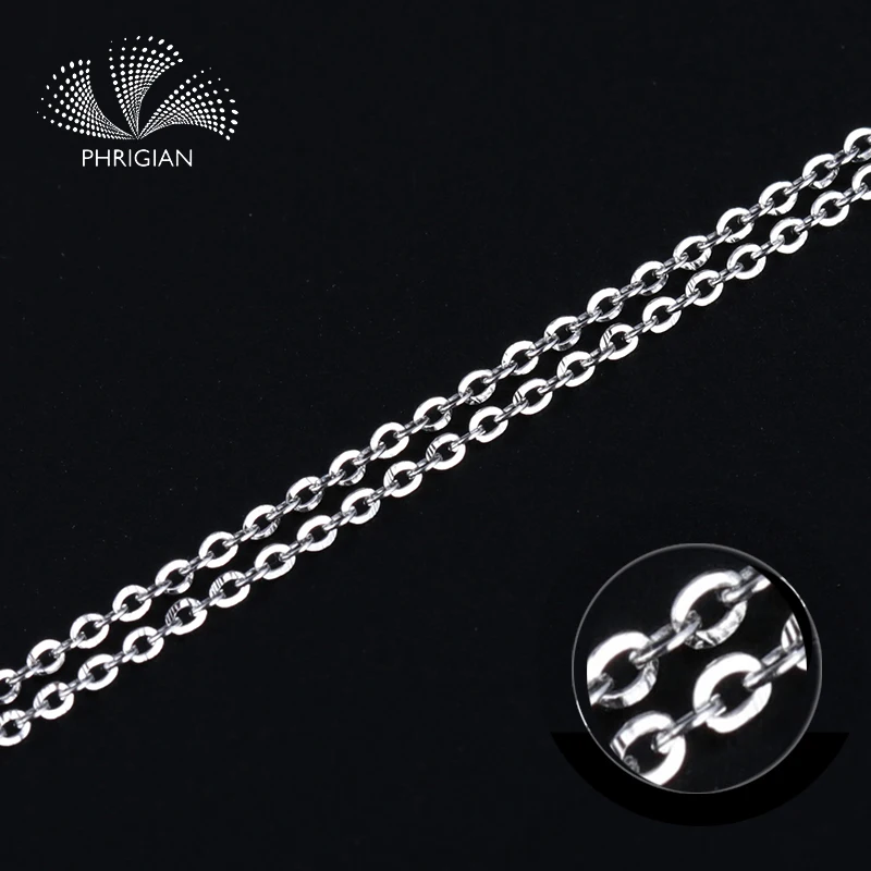 NOT FAKE Jewelry S925 Sterling Silver 925 1mm Rolo chain Circling women