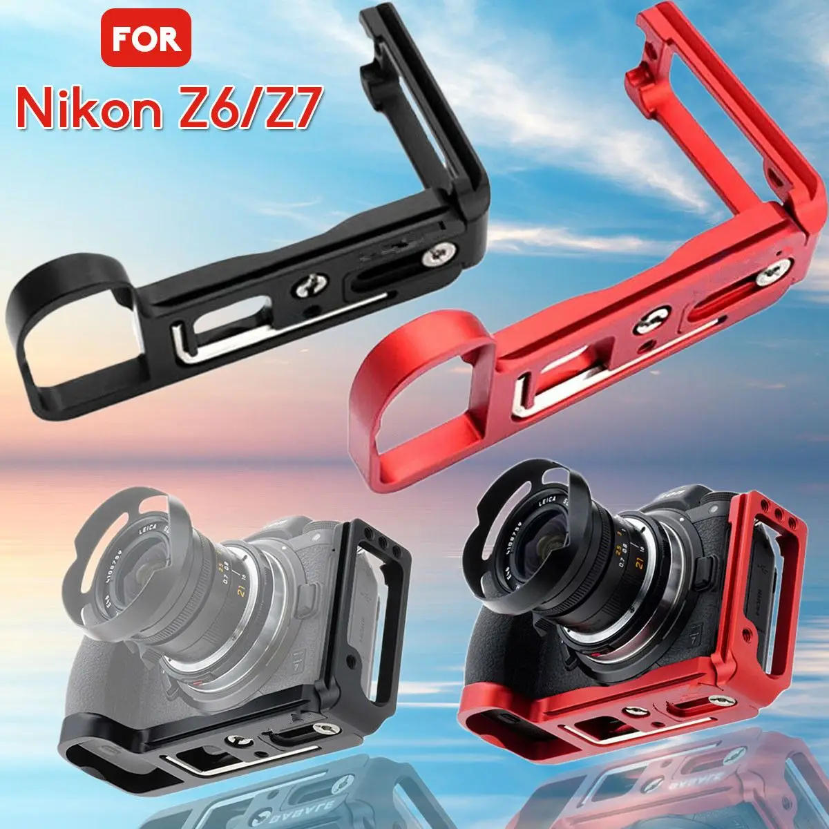 

L Plate Bracket Holder Camera Hand Grip for Nikon Z7 Z6 LB-Z7 Quick Release Baseplate & side plate L-bracket Camera Accessories
