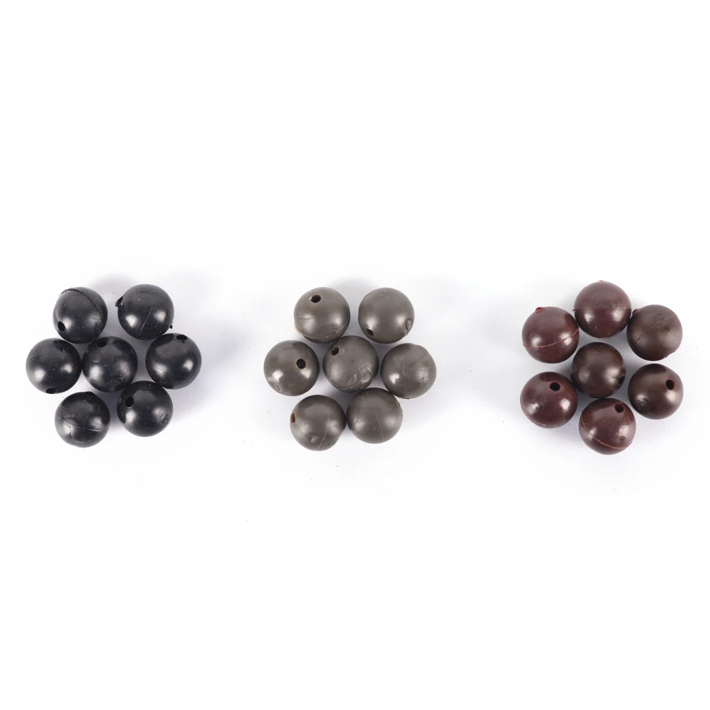

50pcs Easy Catch Diameter Soft Carp Fishing Beads Round Floating Rig Beads Carp Fishing Tackle Black Green Coffee colors