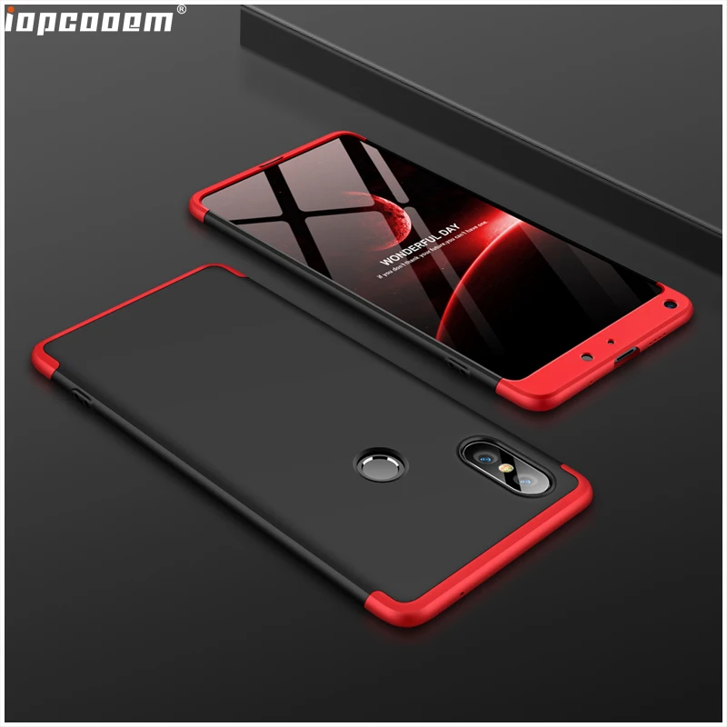 

Phone Cases For Xiaomi MIX 2S Case 3 in 1Matte Hard PC Shockproof Shell Cover For Xiaomi MIX 2S Coque