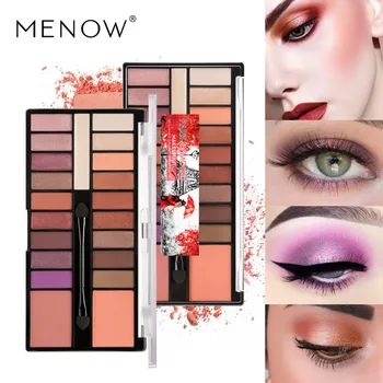 

MENOW New 20 Colors Makeup Shimmer Metallic Eyeshadow Palette Highlighter Glitter Brighten Concealer Silky Pigments Cosmetic