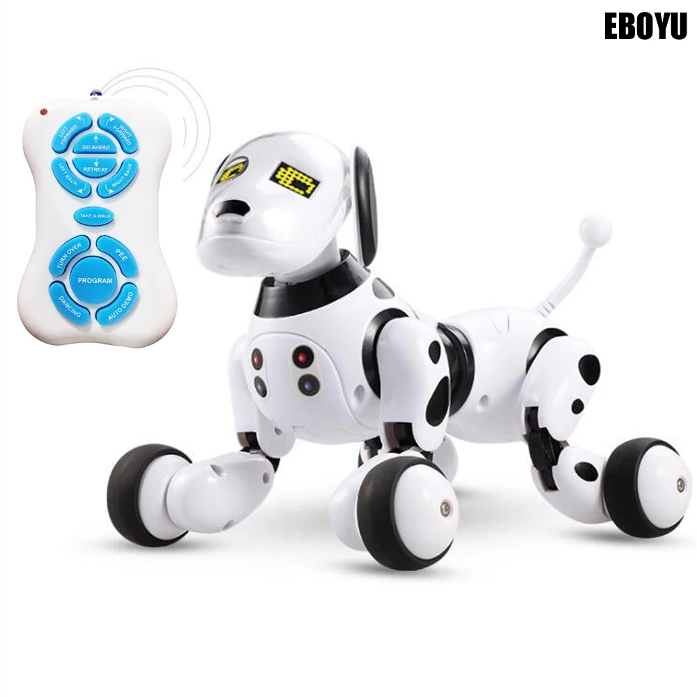 Brinquedo do Cão 2.4g sem Fio Cão de Controle Eboyu Atualizado Remoto Inteligente Cão Eletrônico Animal Estimação Educacional Robô Presente 9007a rc 2 High Quality Brinquedos e hobbies
