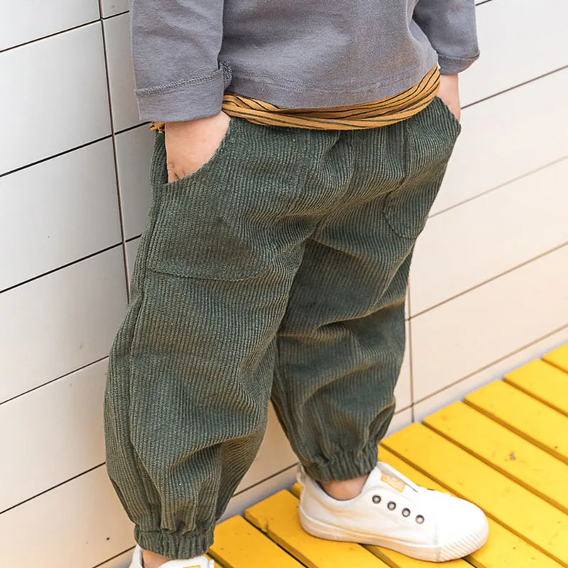 

Boy Pants Children Spring Autumn cotton clothes Kids corduroy pants for baby boys trousers girls Pants 2019