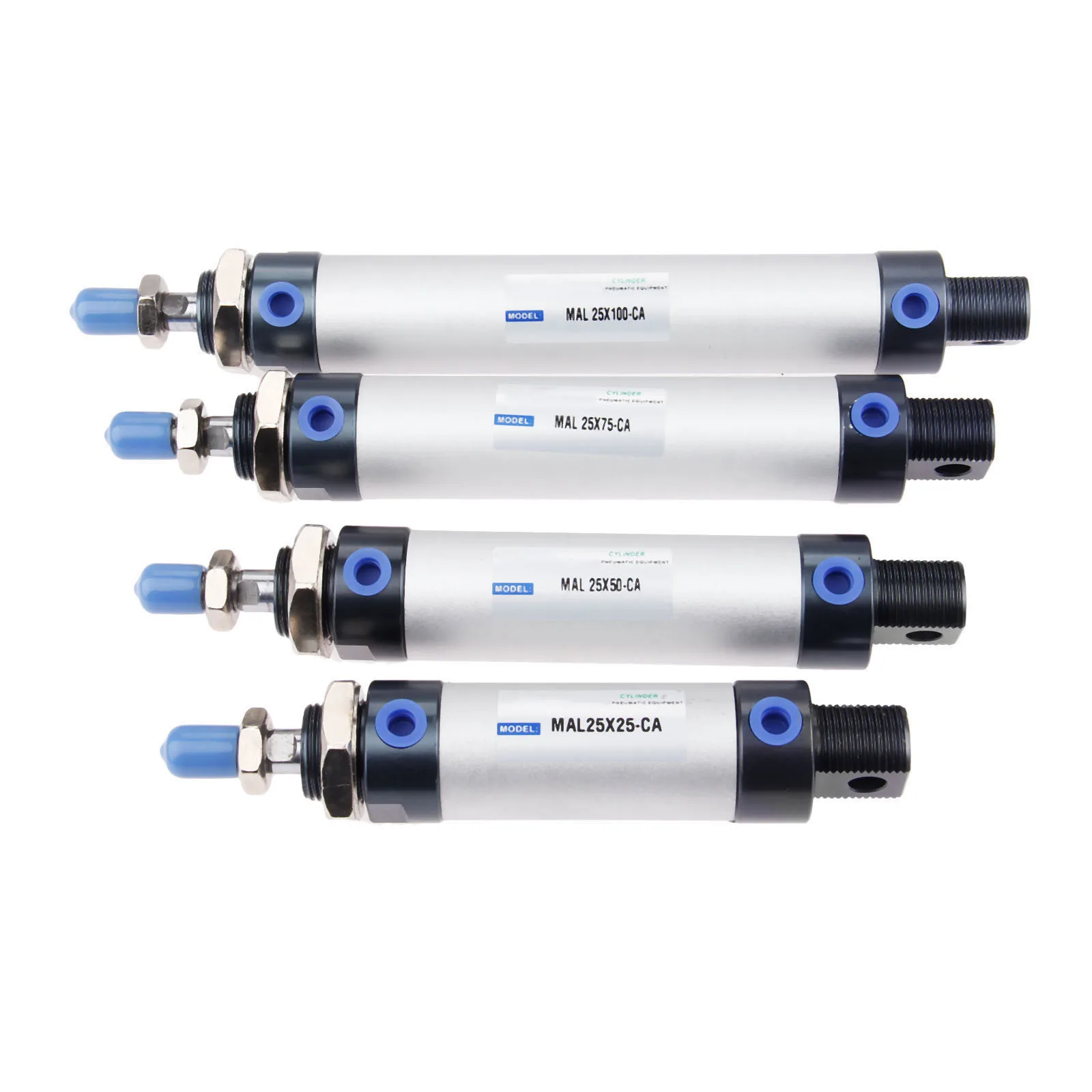NEW MAL 25mm x 100mm Single Rod Double Acting Mini Pneumatic Air Cylinder 25x100 NEW MAL 25mm x 100mm Single Rod Double Acting Mini Pneumatic Air Cylinder 25x100