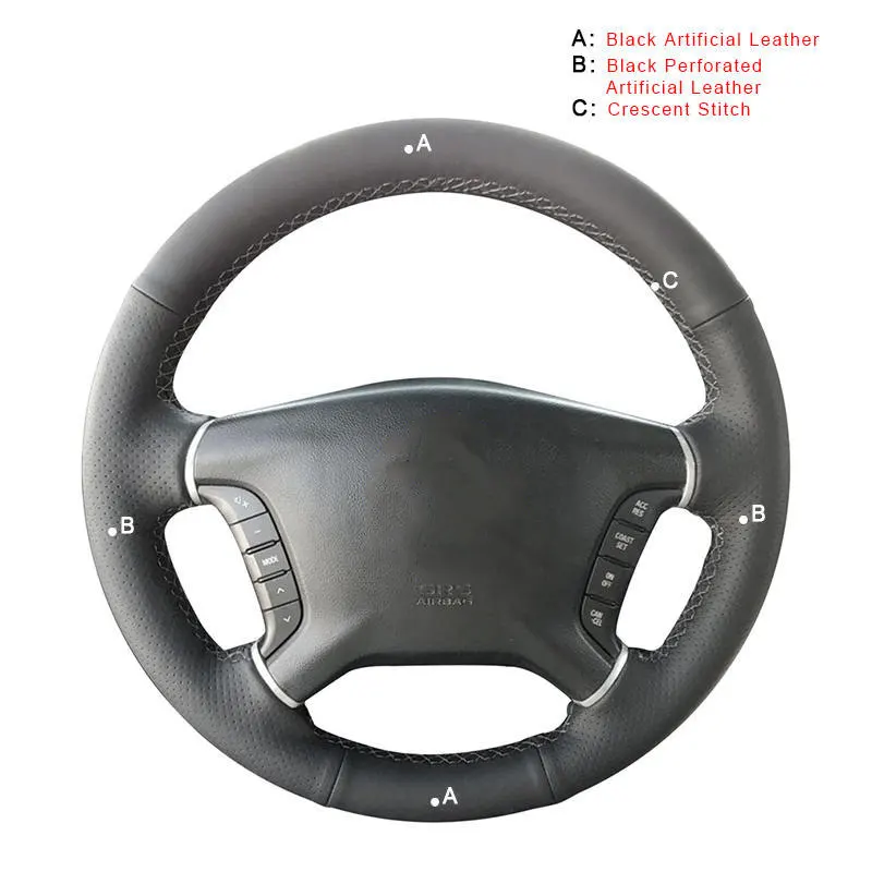 Автомобильная Оплетка на руль для Mitsubishi Pajero 2007- Galant 2008-2012 Авто Кожаные чехлы аксессуары для интерьера - Название цвета: Artificial Leather