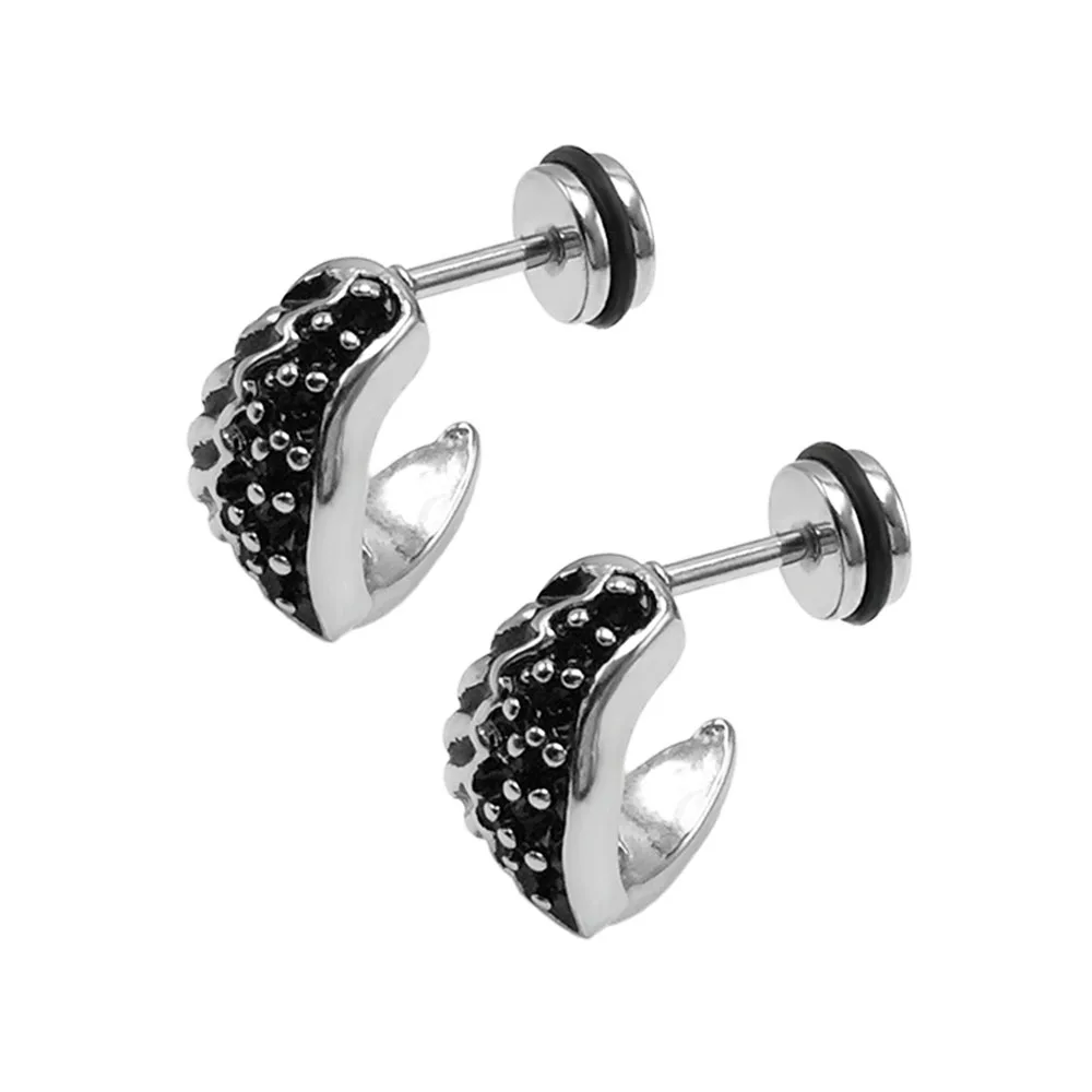 2pieces fashion ear studs for men plug earrings piercing brincos