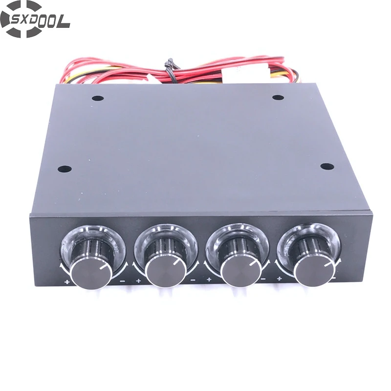 SXDOOL STW-6002 4 Channel Speed Fan Controller with Blue LED  Controller and CPU HDD VGA