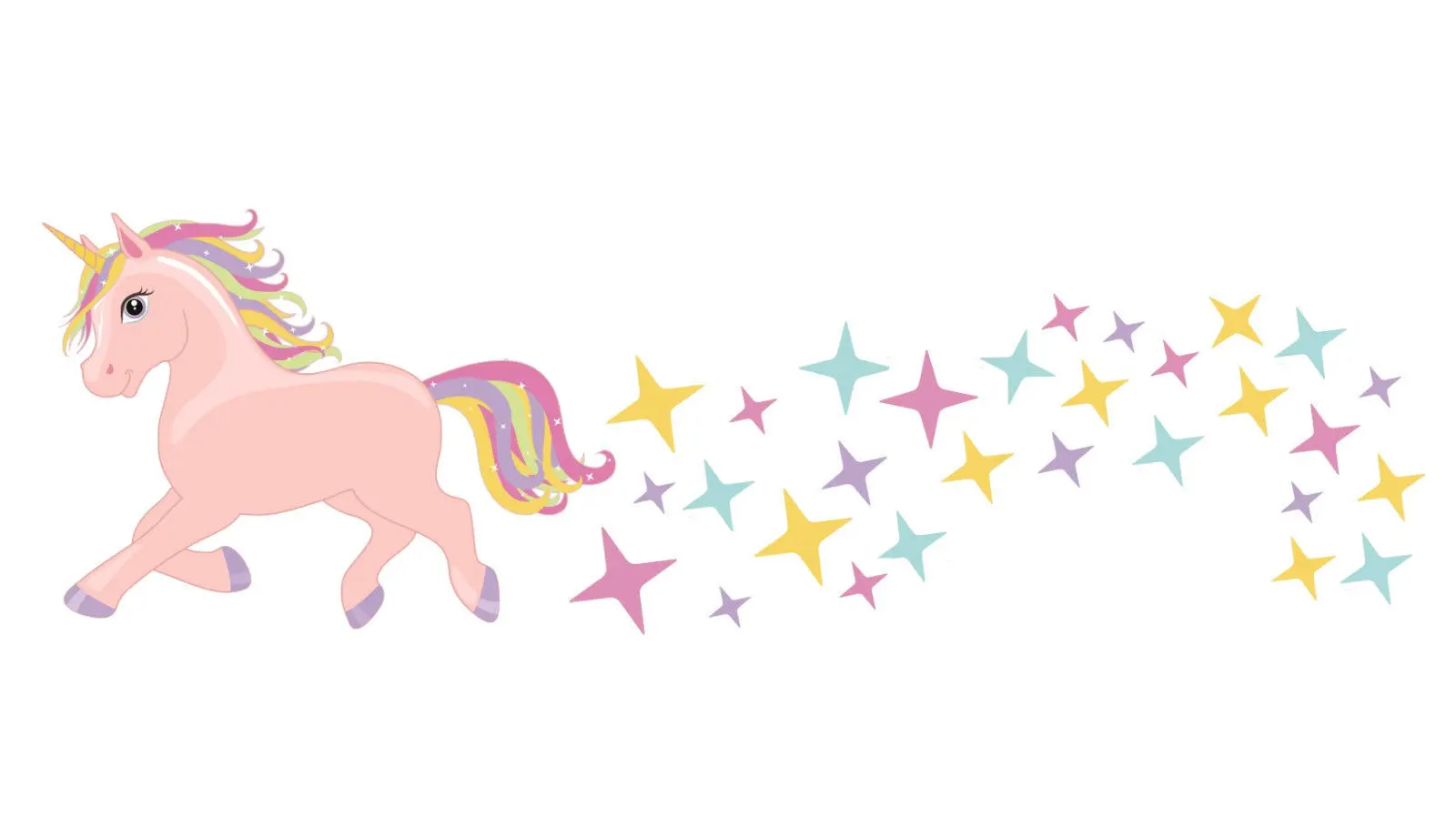 Unicorn beast star speed color reflective car sticker motorized decal