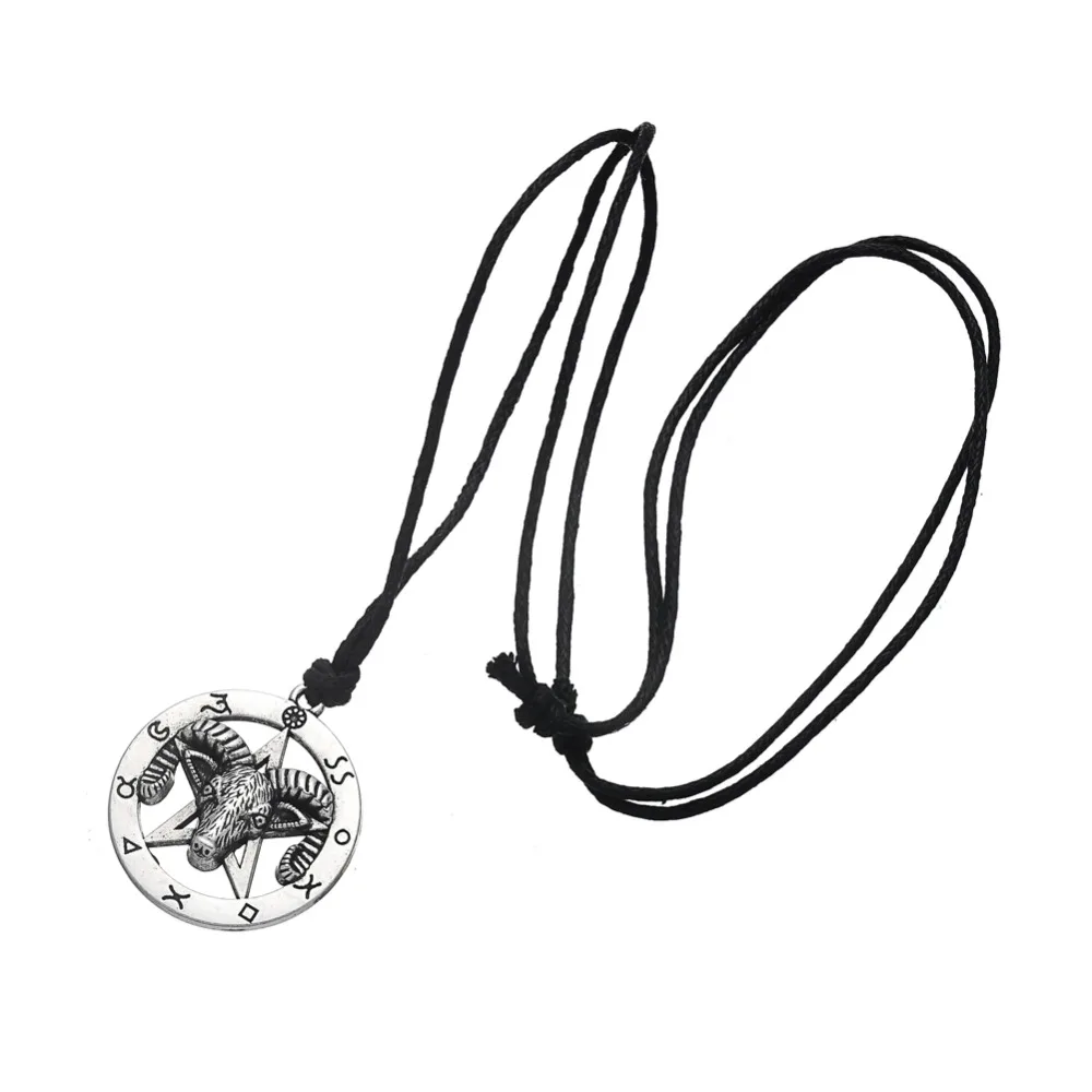 EUEAVAN 15 шт винтажная Ram пентаграмма кулон ожерелье Wicca животное амулет ювелирные