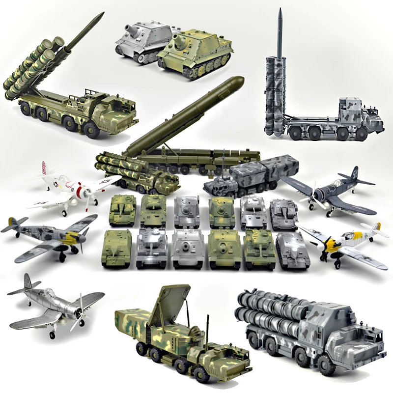 1/48 4D сборка военный Тигр пантера Танк штурмовая модель строительные игрушки ракета Topol самолет истребитель литье под давлением война-II самолет