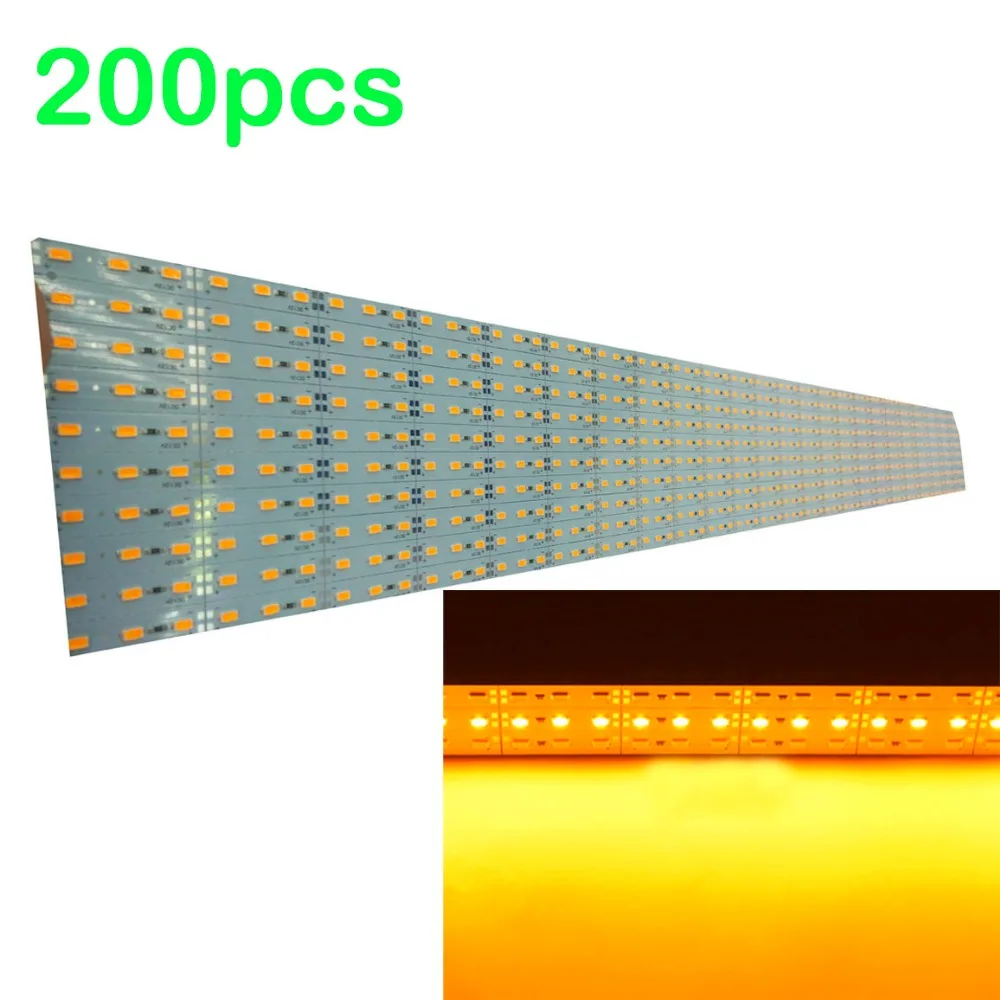 FREE DHL 200pcs/lot Korea chip 20W~25W Gold Yellow 2000K 5630 LED bar light DC12V rigid strip/hard strip | Лампы и освещение