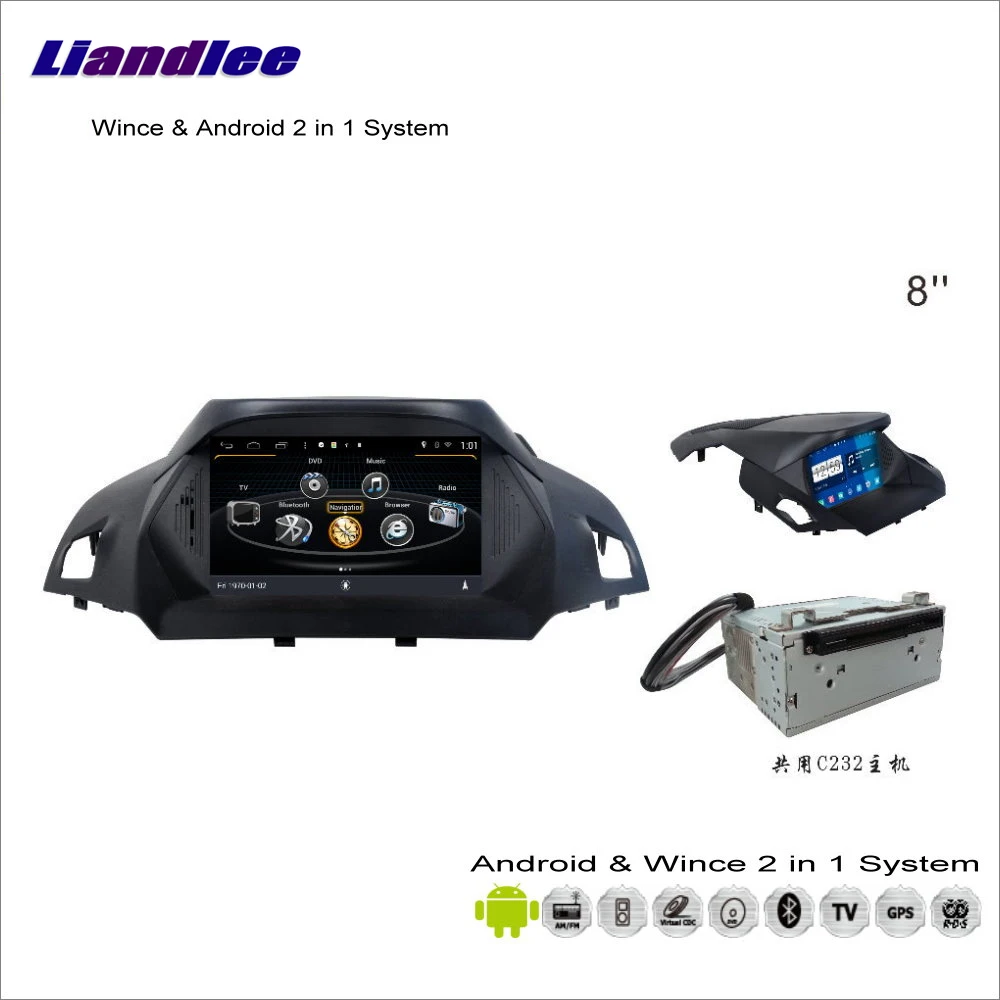 Clearance Liandlee For Ford Kuga 2013~2014 Car Radio BT CD DVD Player GPS Nav Navi Navigation Advanced Wince & Android 2 in 1 S160 System 3 Clearance Liandlee For Ford Kuga 2013~2014 Car Radio BT CD DVD Player GPS Nav Navi Navigation Advanced Wince & Android 2 in 1 S160 System 3