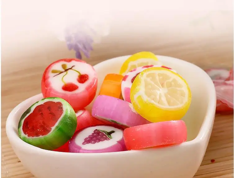 Delicious fruit juice hard candy sugar sliced by hand creative wedding bulk imported snacks on