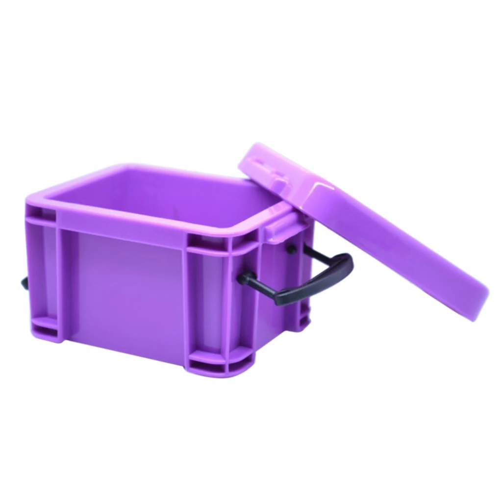 Plastic Storage Box Candy Color Latch Boxes With Lid for Craft Things Purple