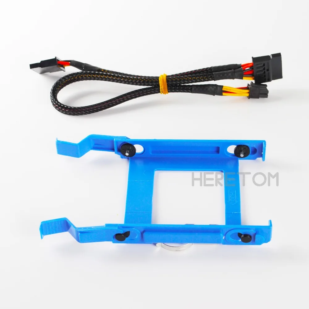 Heretom 2.5" HDD Bracket Caddy 3650 for Dell Optiplex 3040 5040 5050 7040 7050 3046 MT X9FV3 with Power Cable GP2JM hard disk case 3.0