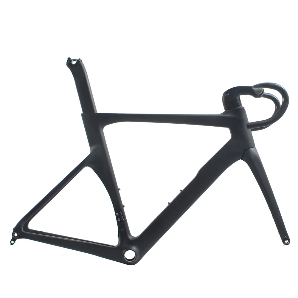Discount Aero Carbon Bike Road Frame Disc brake 40 52 54 56 58 Carbon Fiber Bicycle Frameset+Fork+Seatpost 2