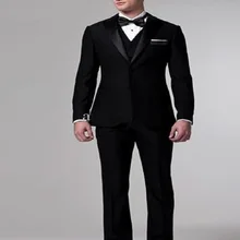 Яркий One Button Жених Смокинги Пик нагрудные best мужчина костюм Свадебный дружки Для мужчин Нарядные Костюмы для свадьбы жених костюмы(пальто+ брюки+ жилет