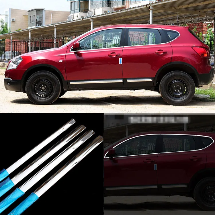 

16pcs Stainless Steel Door Window Frame Sill Molding Trim For Nissan Qashqai