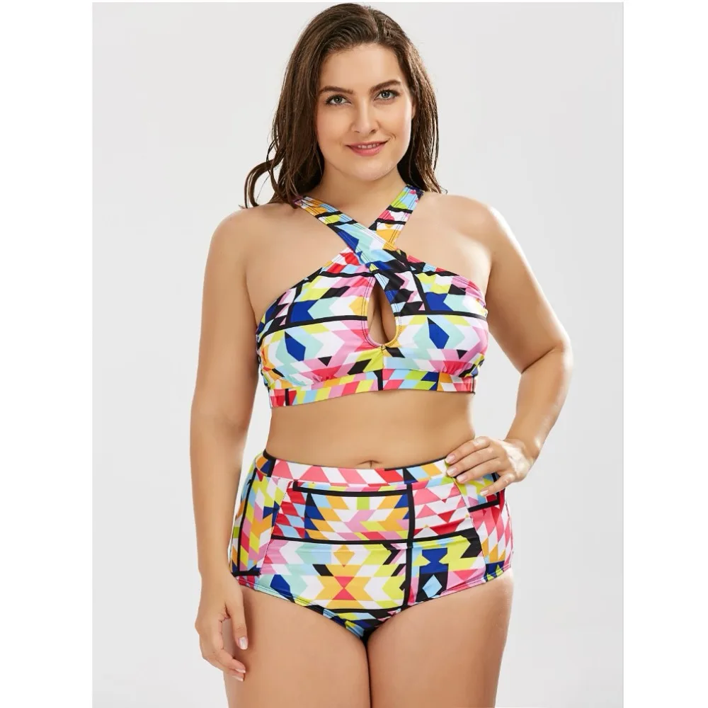 

Plus Size Bikini Set For Women Biquini High Waist Push Up Big Size Swimsuit Swimwear Large Size Bikini 2019 Women Swimsuits 4XL