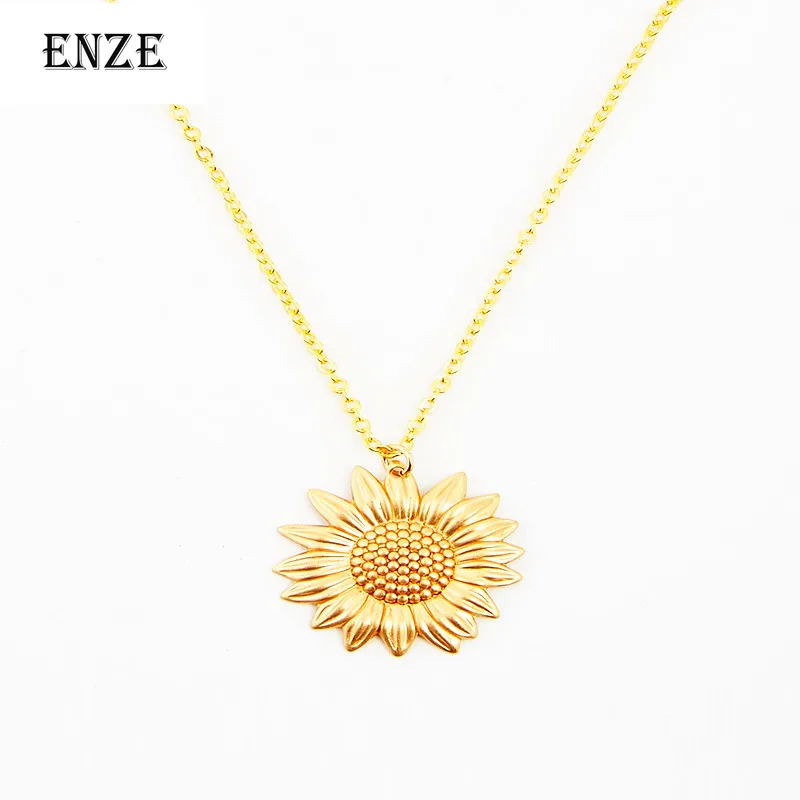 

2015 free shipping new sunflower short chain women flower necklace pendant