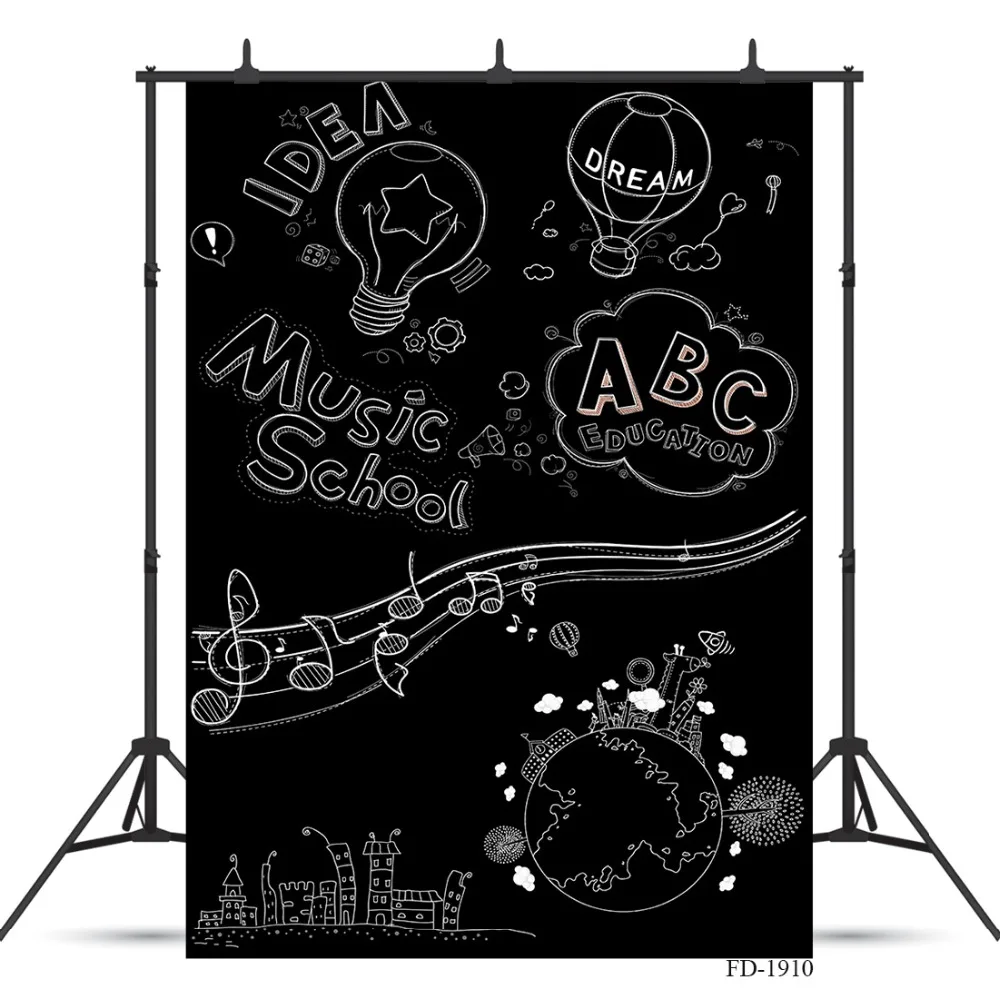 Фон для фотосъемки фотостудии доске Back to School Виниловый фон с изображением