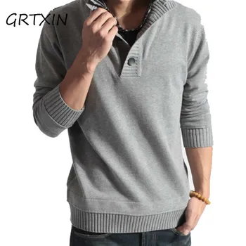 

2019 New Mens Round Neck Gradient Color Sweater Fashion Men Cotton Long Sleeve Sweater Male M-2XL Autumn Winterv