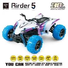 Высокая скорость 4WD 1:24 40 км/ч 2,4 г 5 Monster Trucks с дистанционным управлением внедорожный мотоцикл открытый RC автомобиль для детей игрушки подарок
