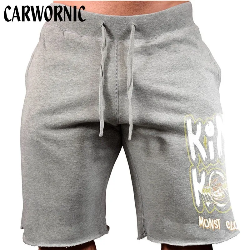 

CARWORNIC New Fitness Workout Shorts Men Golds Giants Quality Shorts Mens Professional Bodybuilding Short Pants Plus Size Male